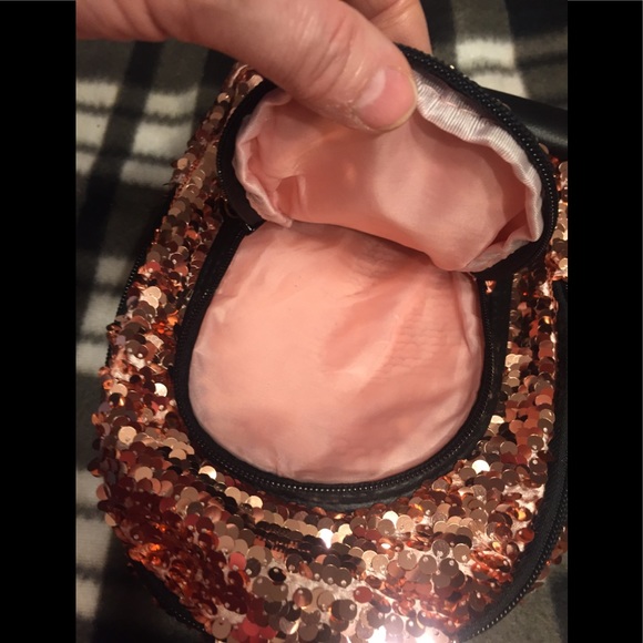 Justice Rose Gold Sequined Unicorn Backpack - Picture 5 of 5